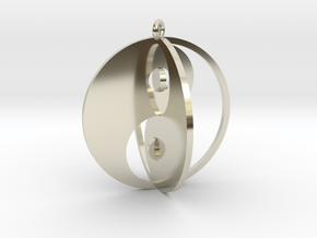 Yin Yang Pendant in 14k White Gold
