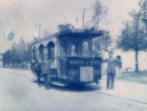300 Tram à Benzina Fiat Diatto 1906 in Tan Fine Detail Plastic
