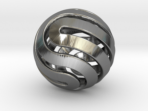 Ball-14-4 in Fine Detail Polished Silver