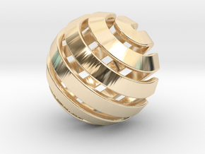Ball-14-3 in 14K Yellow Gold