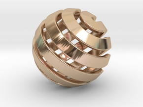 Ball-14-3 in 14k Rose Gold Plated Brass