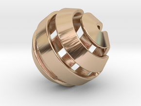 Ball-10-3 in 14k Rose Gold Plated Brass
