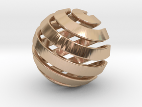 Ball-14-2 in 14k Rose Gold Plated Brass