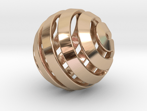 Ball-14-5 in 14k Rose Gold Plated Brass