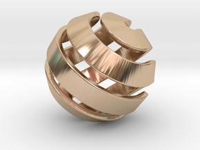 Ball-10-2 in 14k Rose Gold Plated Brass