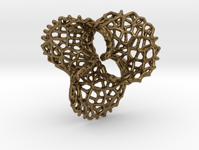 Scherk 7 Voronoi - thickened for precious metals in Natural Bronze
