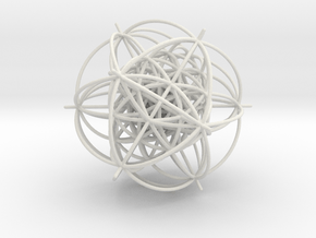 600-Cell, vertex centered, 1.5mm wires in White Natural Versatile Plastic