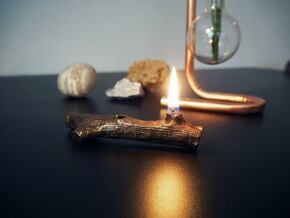 The burning twig in Polished Bronze Steel