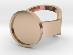 Customizable Bottle Opening Ring - Size 10 in 14k Rose Gold Plated Brass
