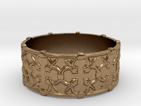 Gothic Lattice Ring in Natural Brass