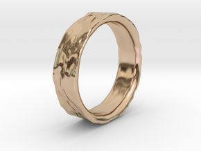 Crater Ring in 14k Rose Gold Plated Brass