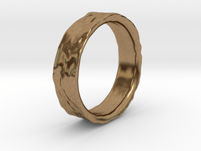 Crater Ring in Natural Brass