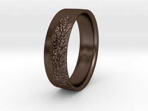 The Alps Ring in Polished Bronze Steel