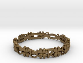 "Push Your Luck" Clovers Bracelet in Natural Bronze