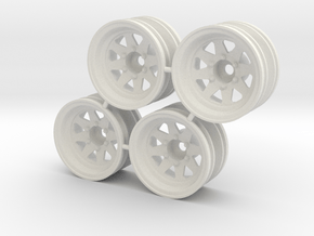 Rim Wagon Wheel 1/8" offset - Losi McRC/Trekker in White Natural Versatile Plastic