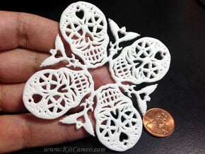 Calaveras Snowflake #2 in White Processed Versatile Plastic