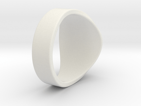 Superball Canadsian Ring in White Natural Versatile Plastic