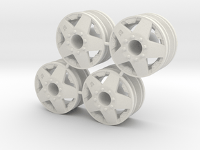 Rim Rockstar 4x4 Front Set - Losi McRC/Trekker in White Natural Versatile Plastic