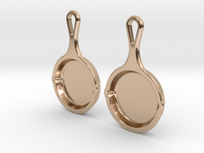 Skillet Earrings in 14k Rose Gold Plated Brass
