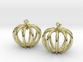 Pumpkin Earrings in 18k Gold Plated Brass