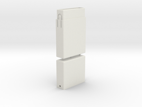 Cigarette Box in White Natural Versatile Plastic