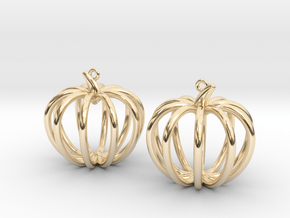 Pumpkin Earrings in 14K Yellow Gold