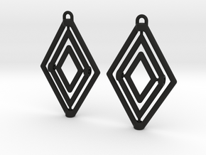Diamond Gyrocope Earrings in Black Natural Versatile Plastic