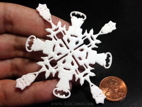 Batman Harley/Joker Snowflake in White Processed Versatile Plastic