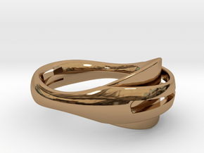 Coalesce Ring in Polished Brass