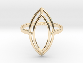 Marquise Simple Wire Ring - US Size 08 in 14K Yellow Gold