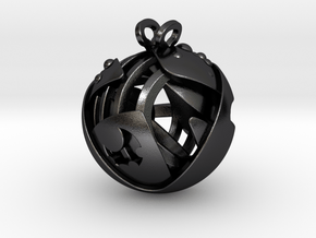 Bauble in Polished and Bronzed Black Steel