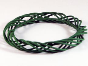 Twist Bangle C02L in Green Processed Versatile Plastic