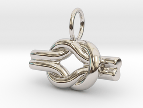 knot of Hercules in Rhodium Plated Brass