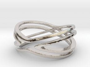 Melxing Ring in Rhodium Plated Brass