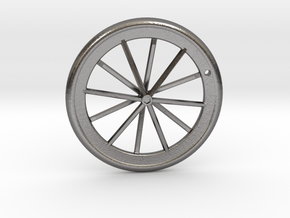 Wheel Pendant in Polished Nickel Steel