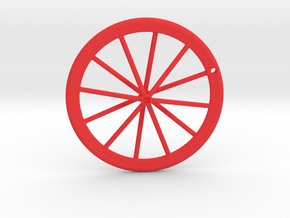 Wheel Pendant V2 in Red Processed Versatile Plastic