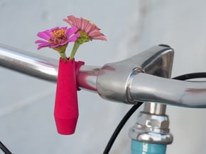 Scalloped Bike Planter in Pink Processed Versatile Plastic