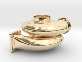 Turbo Keychain small in 14k Gold Plated Brass