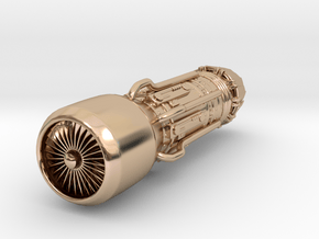 Jet Engine Keychain in 14k Rose Gold