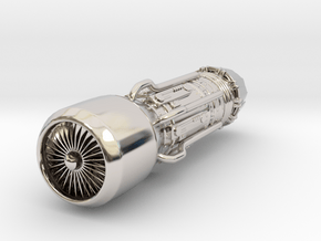 Jet Engine Keychain in Platinum