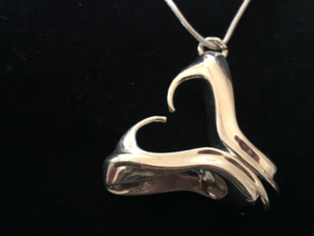 Shoe Lovers' Pendant in Fine Detail Polished Silver