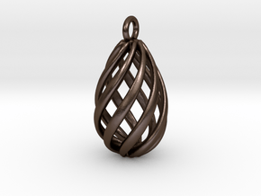 Swirl Pendant in Polished Bronze Steel