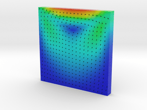 Flow Visualization - Lid driven Cavity in Full Color Sandstone