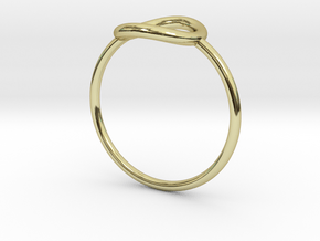 Bague Rond in 18k Gold Plated Brass