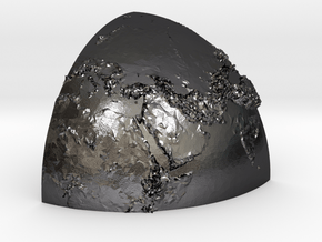 Second part of planet earth sectioned quarter in Polished and Bronzed Black Steel