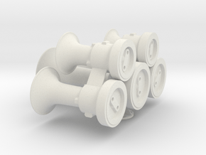 M5 Horn 2.5" (1:4.5) scale in White Natural Versatile Plastic