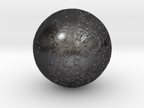 Moon relief in Polished and Bronzed Black Steel