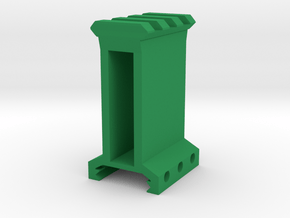 2" High 3 Slots Picatinny Riser in Green Processed Versatile Plastic