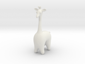 Giraffe in White Natural Versatile Plastic