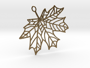 Maple Leaf Pendant in Natural Bronze